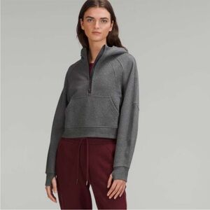 lululemon athletica Gray Half-Zip Hooded Sweatshirt